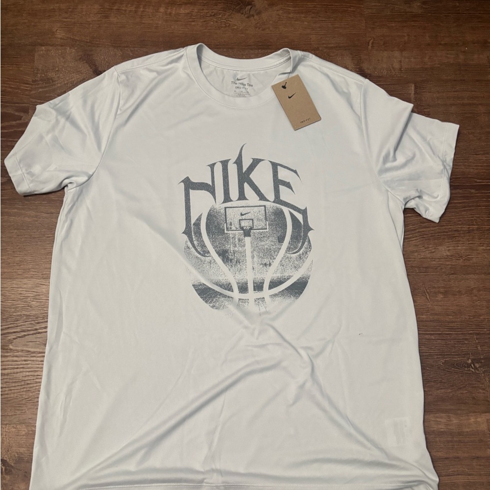 Nike White Basketball Graphic Men's Tee